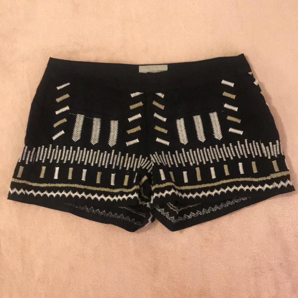 Anthropologie Chloe Oliver Embroidered Shorts